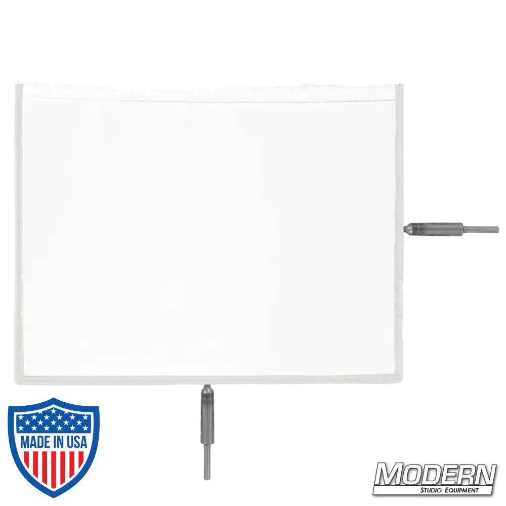 Flex Scrim 10" x 12" with 304 military-grade stainless open-end frames for film grip and rigging.