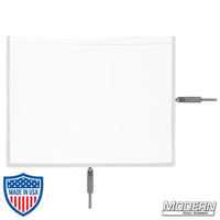 Flex Scrim 10" x 12" with 304 military-grade stainless open-end frames for film grip and rigging.