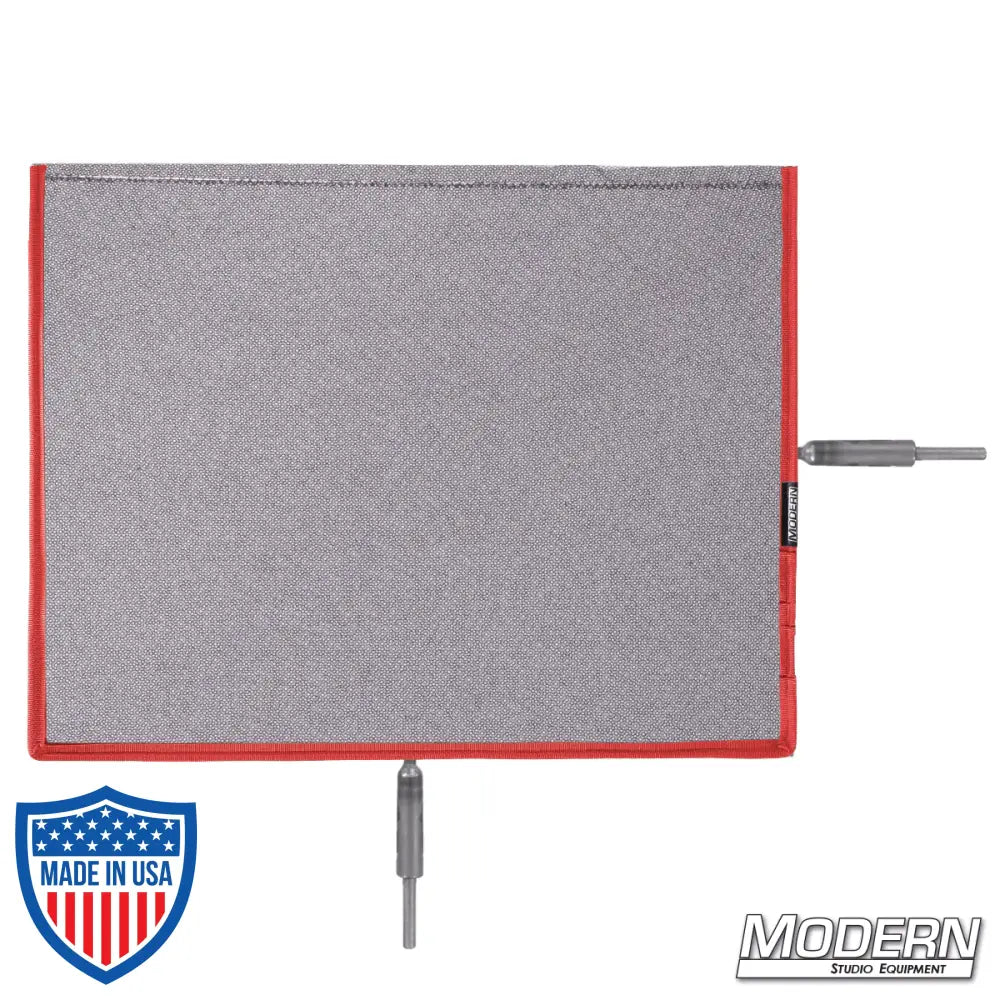Flex Scrim 10" x 12" sewn on 304 military-grade stainless open-end frame for film grip and rigging.