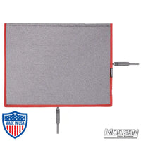 Flex Scrim 10" x 12" sewn on 304 military-grade stainless open-end frame for film grip and rigging.