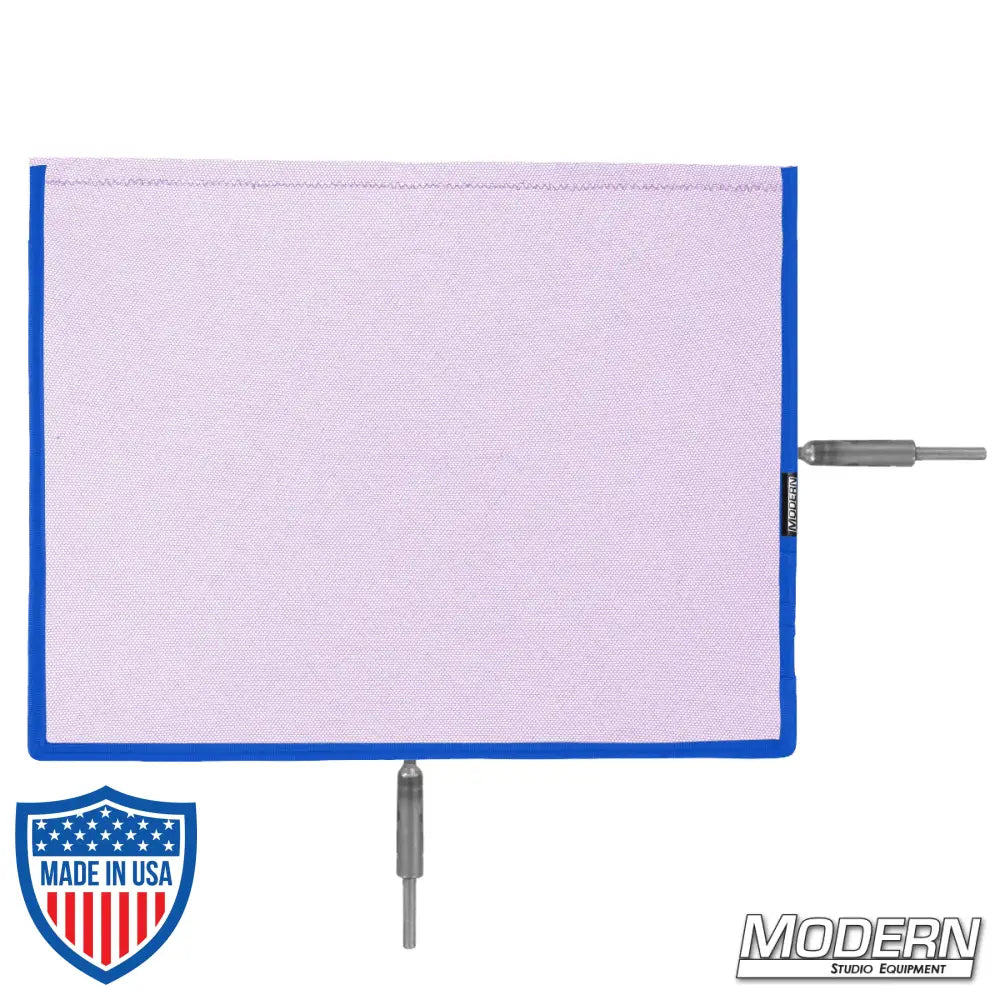 Flex Scrim 10" x 12" with 304 military-grade stainless open-end frames for film grip and rigging to control light on set.