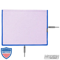 Flex Scrim 10" x 12" with 304 military-grade stainless open-end frames for film grip and rigging to control light on set.