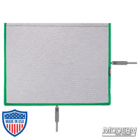 Flex Scrim - 10" x 12" with military-grade stainless open-end frames for film grip and rigging