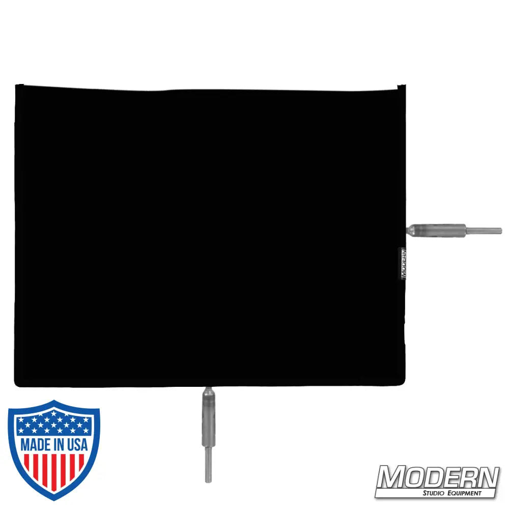 Flex Scrim 10" x 12" with 304 military-grade stainless open-end frame for film grip and rigging to control or soften light on set.