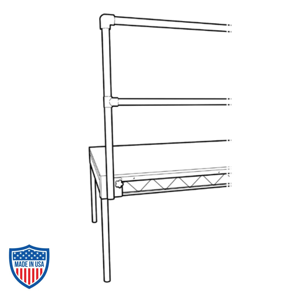 Steel Deck with Guardrail Backplate and Upright Handrail for Rigging and Film Grip