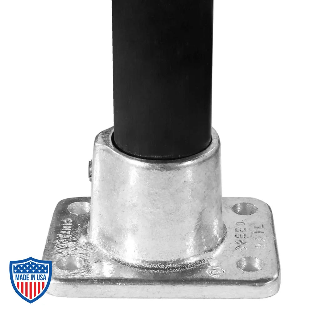 Hollaender® 1-1/2" Rectangular Floor Flange Speed-Rail® Fitting #47-8