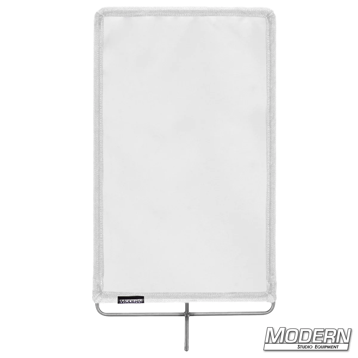 Bleached Muslin on 304 stainless steel frame for film grip and rigging, providing heavy cotton material for light diffusion with even glow.