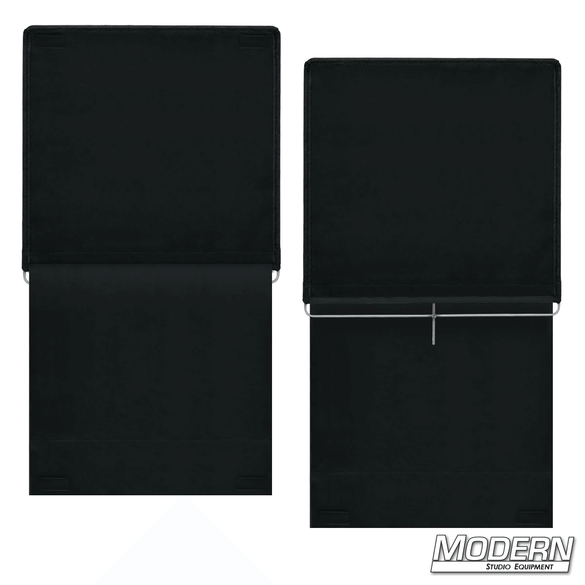40-inch x 40-inch solid floppy with stainless steel frame, covered in Commando cloth, opens to 40-inch x 80-inch, ideal for film rigging and grip.
