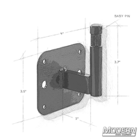 90° Nail On Plate With Baby Pin (Short)