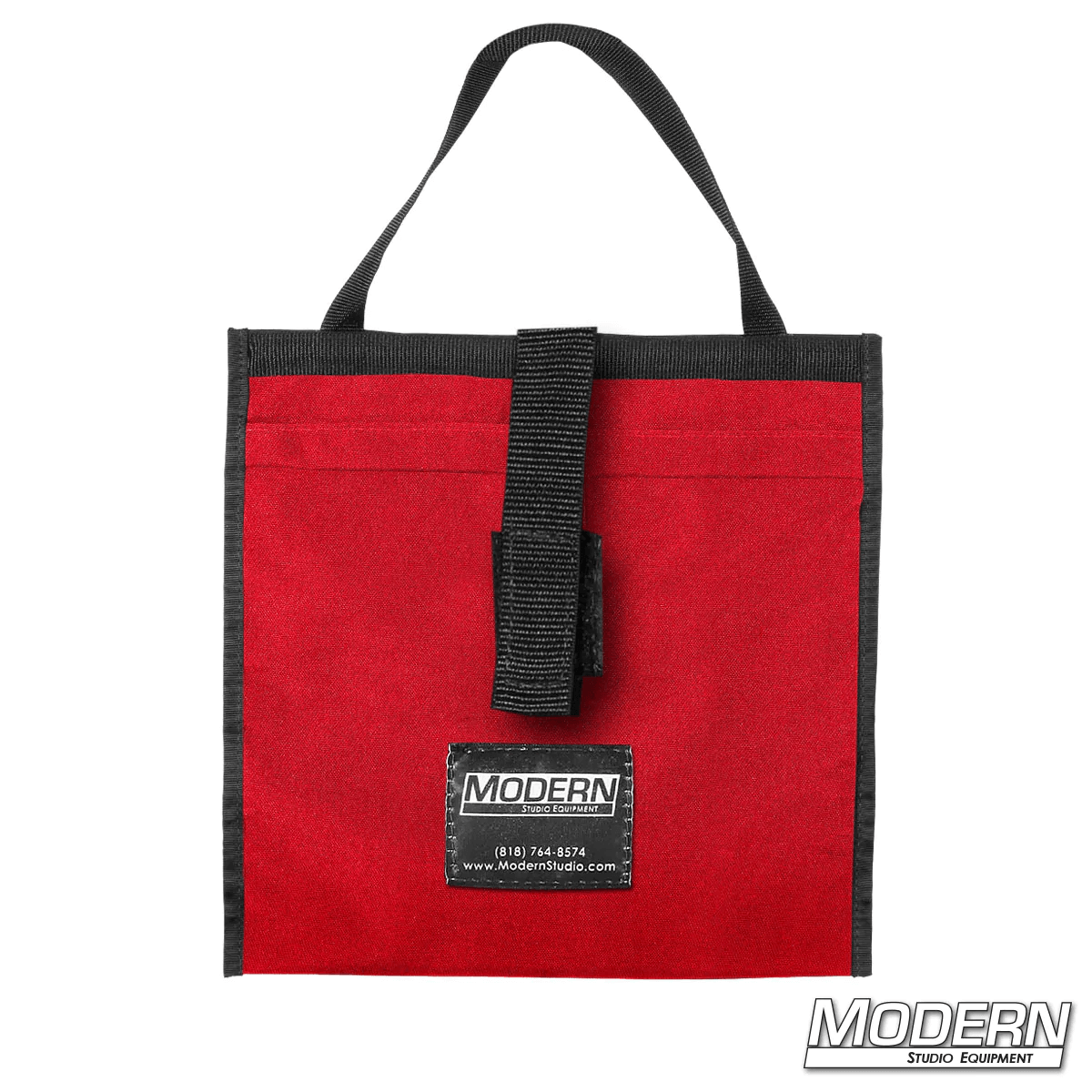 Red Modern Scrim Bag for 9" featuring a durable Cordura 1000 build and stainless steel rod, ideal for film grip and rigging equipment.