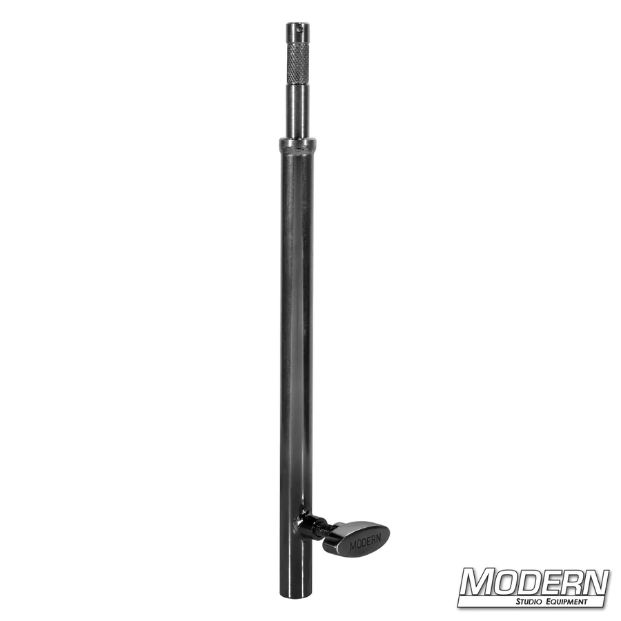12-inch Baby Stand Extension - Black Zinc for film grip rigging, adding extra height to light stands and baby pins.