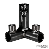 3-Way Corner For 5/8-Inch - Black Zinc