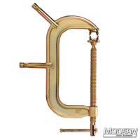 Baby C-Clamp 8 Inch with Two 5/8" Pins for Film Grip Rigging