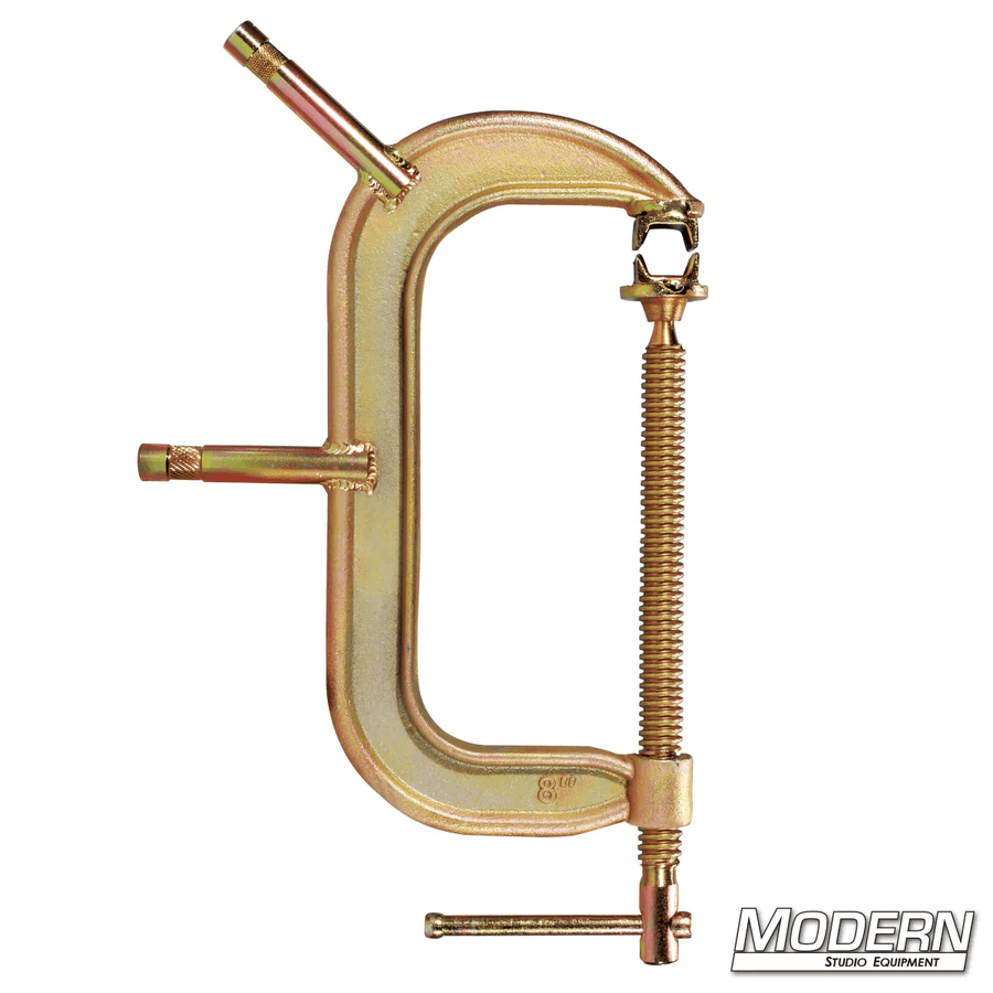 Baby C-Clamp 8 Inch with Two 5/8" Pins for Film Grip Rigging