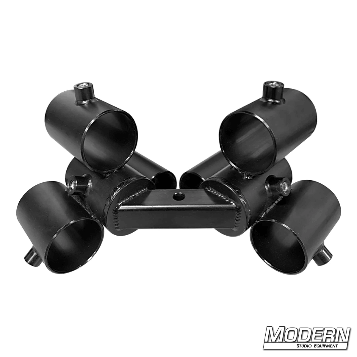 Mini Truss Maker Corner for 1-1/2" Speed-Rail® in black for film grip and rigging applications in tight spaces