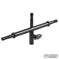Baby 4-Way Offset Adapter - Black Zinc with 5/8" pins and receiver for film grip and rigging from Modern Studio Equipment