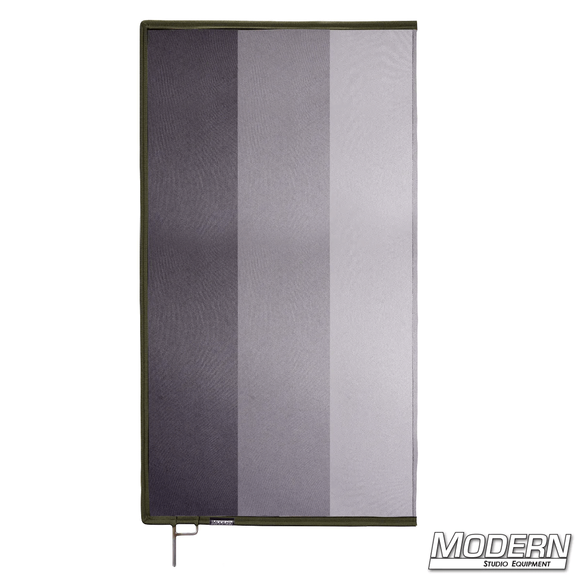 Graduated Scrim with open end stainless steel frame featuring 0.6, 1.2, & 1.8 stop material for film grip and rigging use