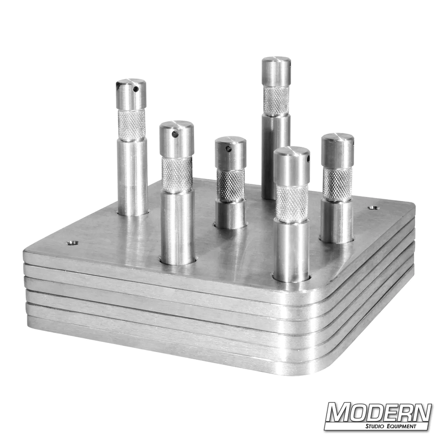 6-Inch X Stacking Plates (Set Of 6) With 5/8-Inch Baby Pins