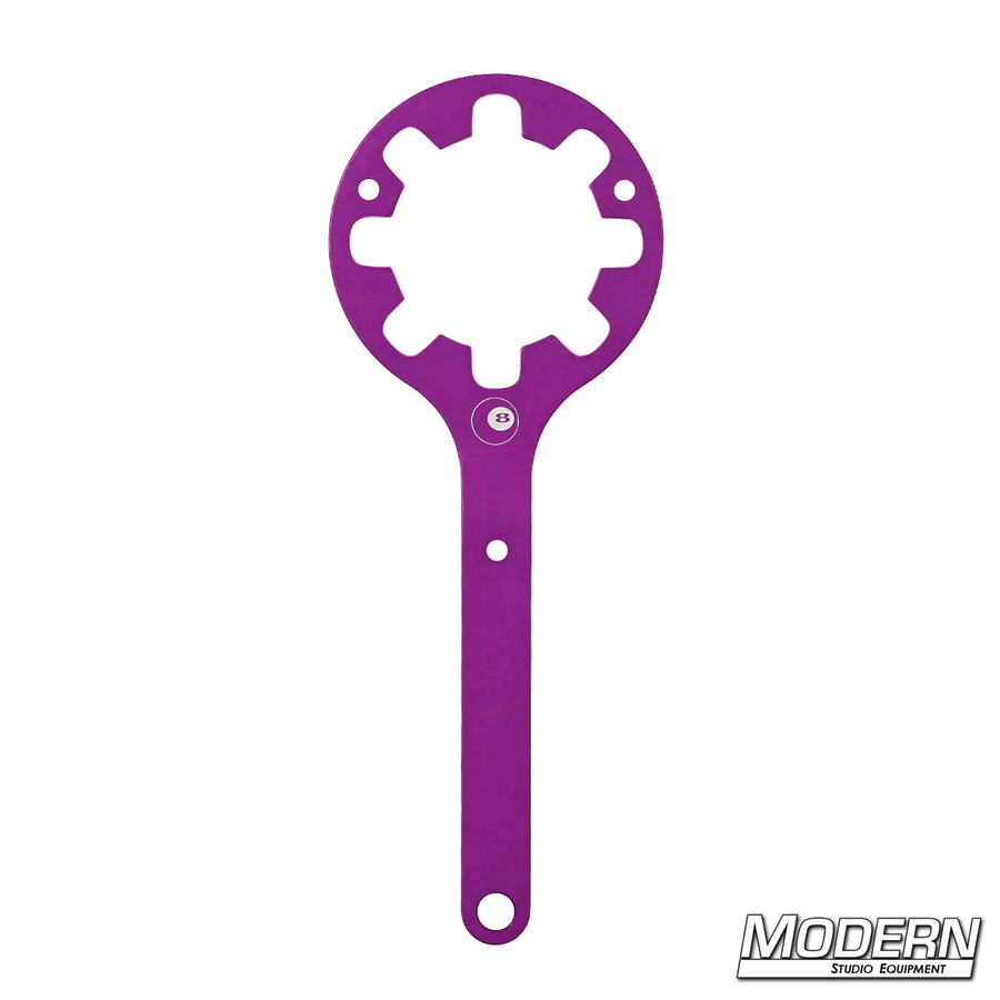 Mitchell Castlenut Wrench in purple for film grip and rigging, designed to tighten the collar with ease and speed