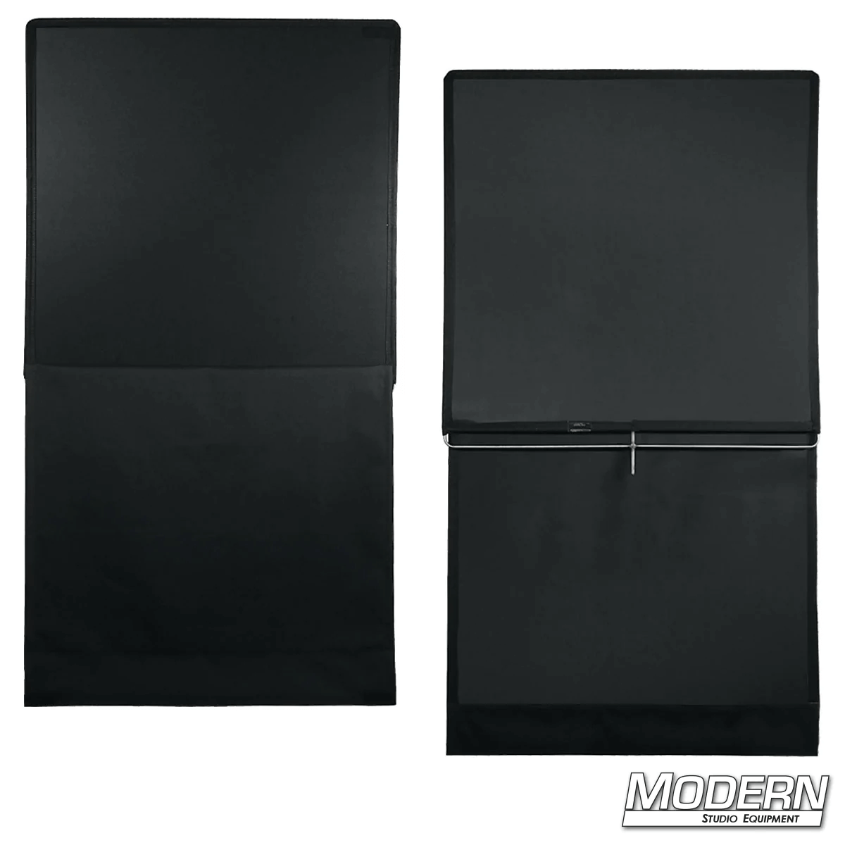 48" x 48" black underwater floppy with stainless steel frame opened to 48" x 96", ideal for film grip and rigging.