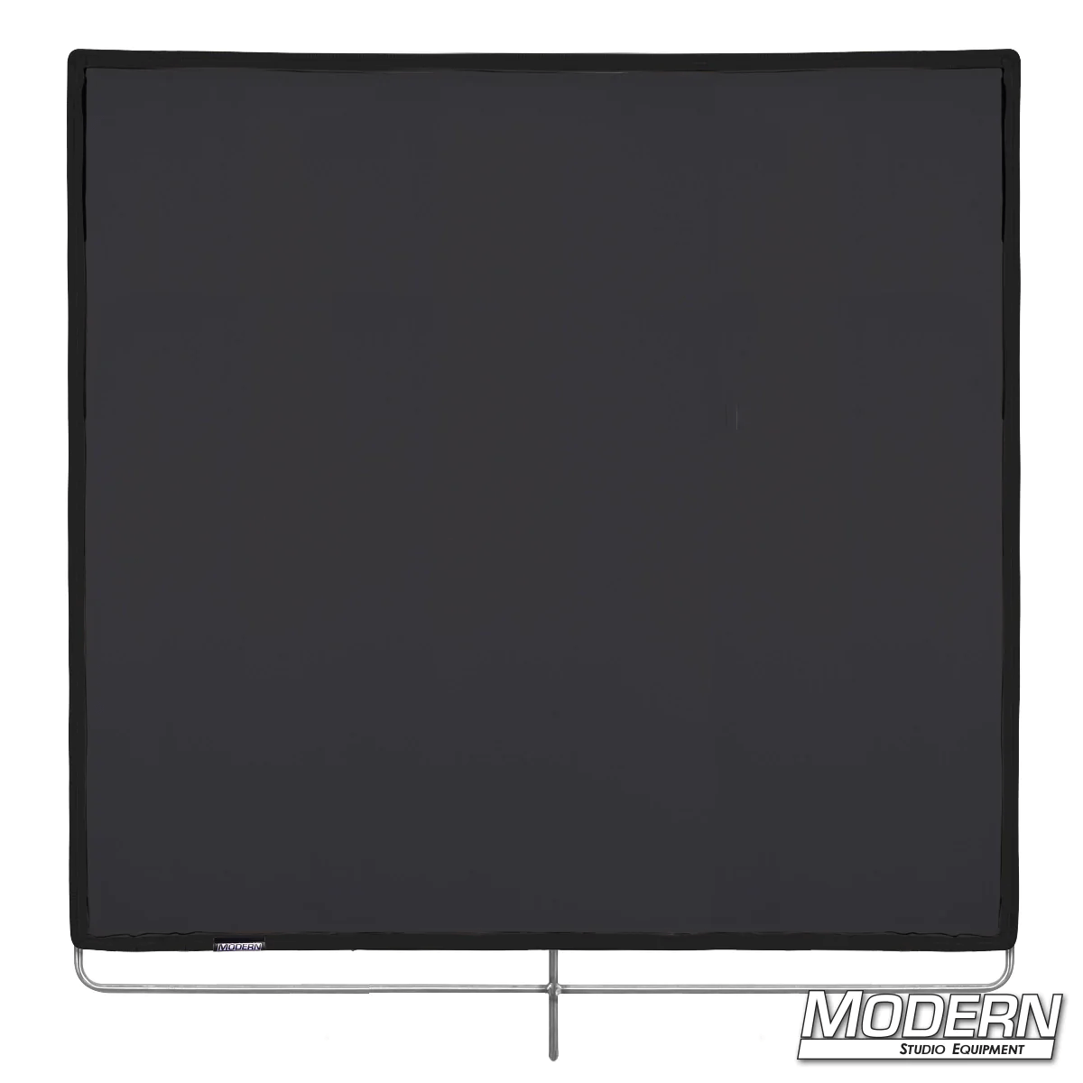 Black artificial silk scrim 48" x 48" on stainless frame for film grip and rigging, diffuses light and removes reflectance.