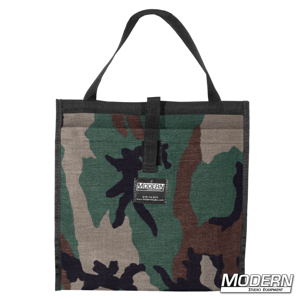 Camo scrim bag for 13-1/2" lighting scrims, made with Cordura 1000 fabric and stainless steel rod, ideal for film, grip, and rigging use