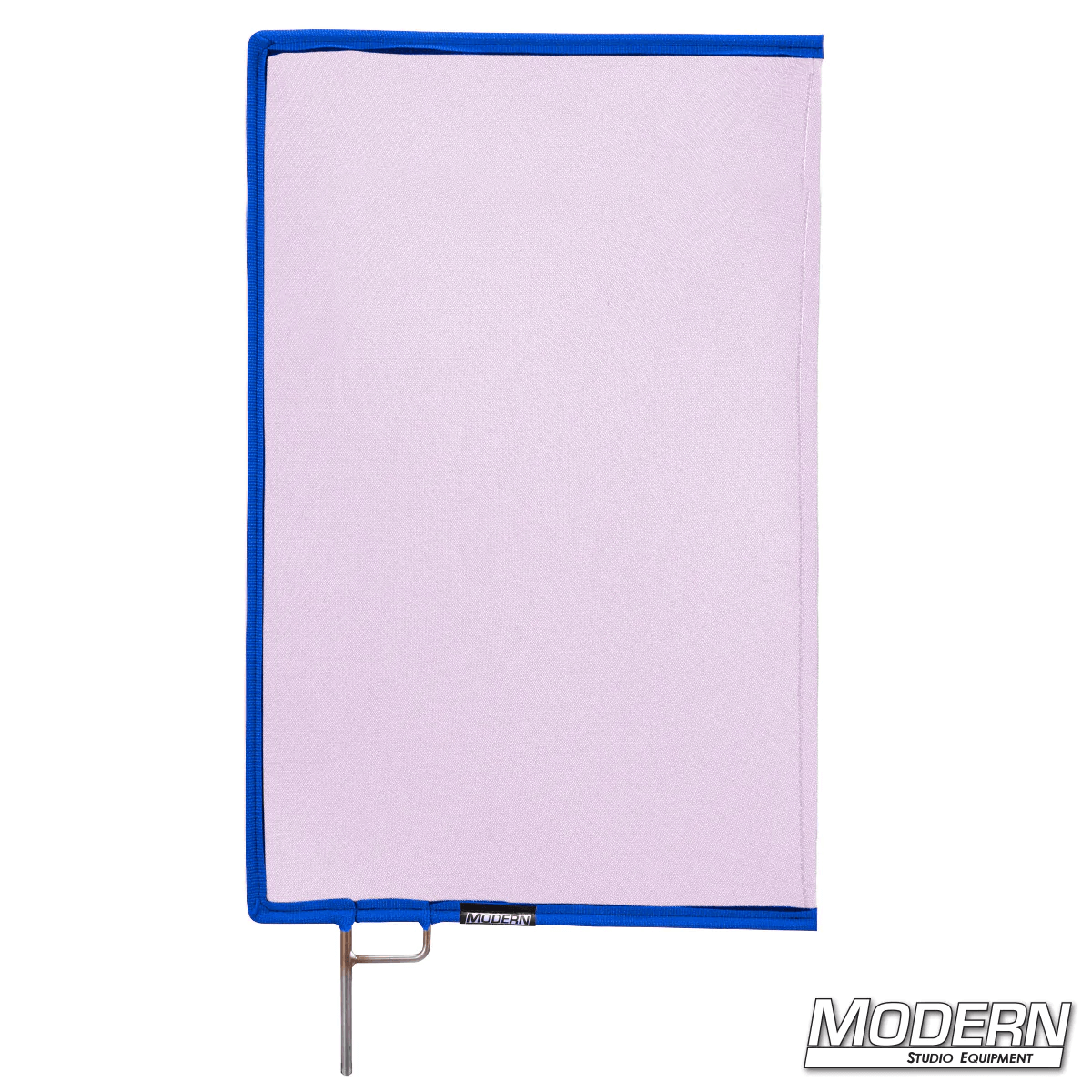 Lavender Scrim with stainless steel frame for film grip rigging, reduces light subtly, 0.3 stop material.