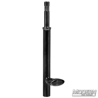 8-inch Baby Stand Extension in black zinc finish for film grip rigging, adds extra height to light stands and other baby pins for secure support