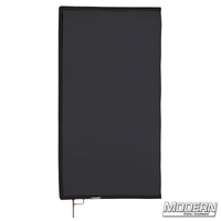 Black Artificial 1/4 Stop Silk Scrim on stainless frame for film grip and rigging, 0.7 stop material, diffuses light, removes reflectance