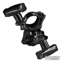 Swivel Cheeseboro Clamp - Black Zinc with Spin Handle for film grip and rigging