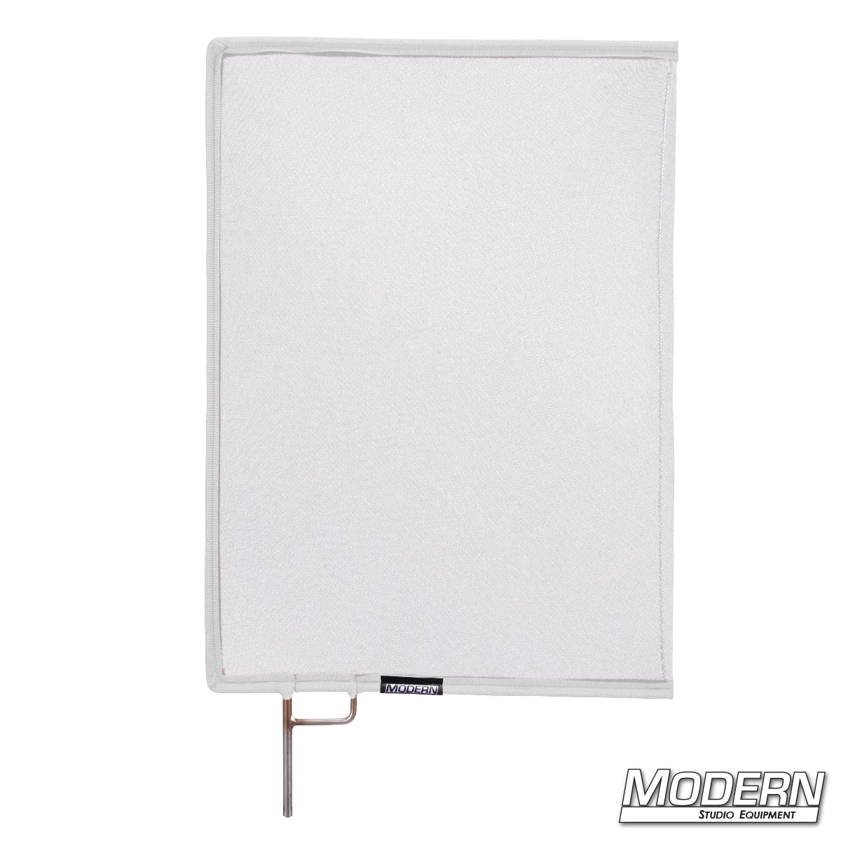 White Single Scrim with stainless steel frame for film grip and rigging, 0.5 stop material reducing light without altering color temperature