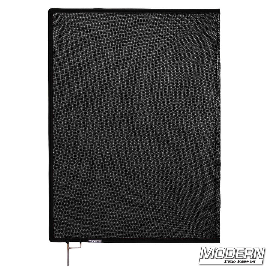 Black Triple Scrim with stainless steel frame for film grip and rigging to reduce light by 1.8 stops without changing color temperature
