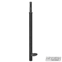 18-inch Baby Stand Extension in Black Zinc for film grip and rigging equipment.