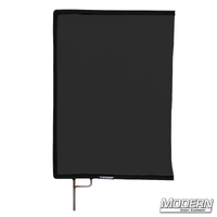 Black Artificial 1/4 Stop Silk Scrim on Military-Grade Stainless Frame for film grip rigging, removing reflectance and diffusing light