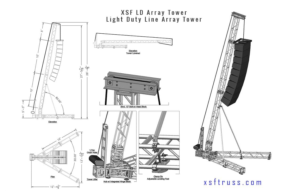 XSF Light Duty Line Array Tower