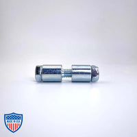 Curtain track end stop for film grip rigging prevents backdrops from falling off the end of a track.