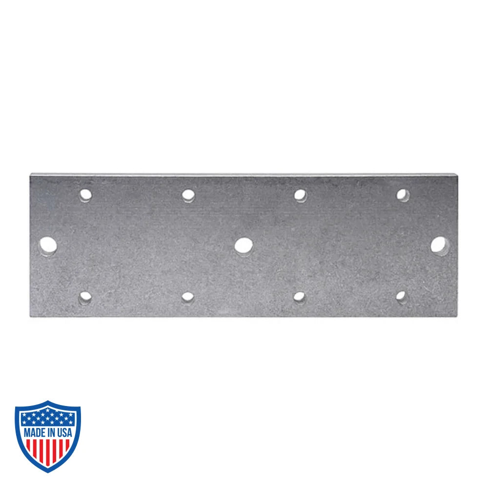 Spacer Plate for Track Hangers & Gridlocks for film grip and rigging, featuring multiple holes for chain or threaded rod attachment.