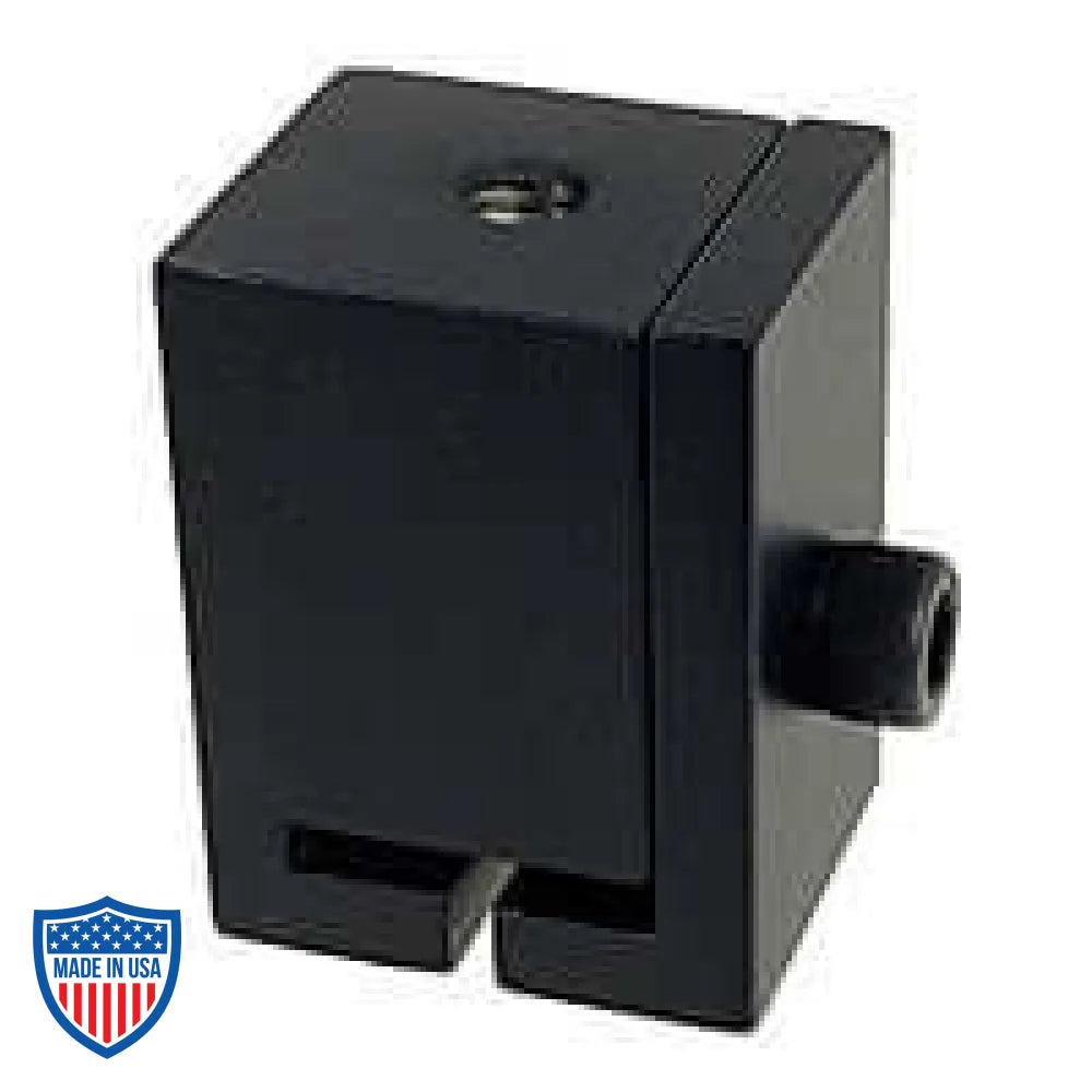 Black threaded rod track hanger for film grip rigging