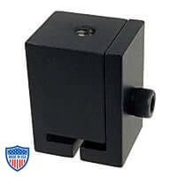 Black threaded rod track hanger for film grip rigging