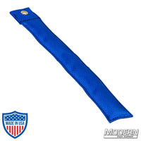 Modern blue 12-inch Marker for film grip and rigging, made of durable Cordura 1000 fabric.