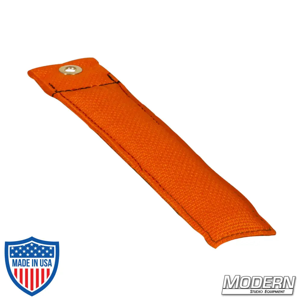 Modern 4" orange Cordura marker for film grip and rigging.