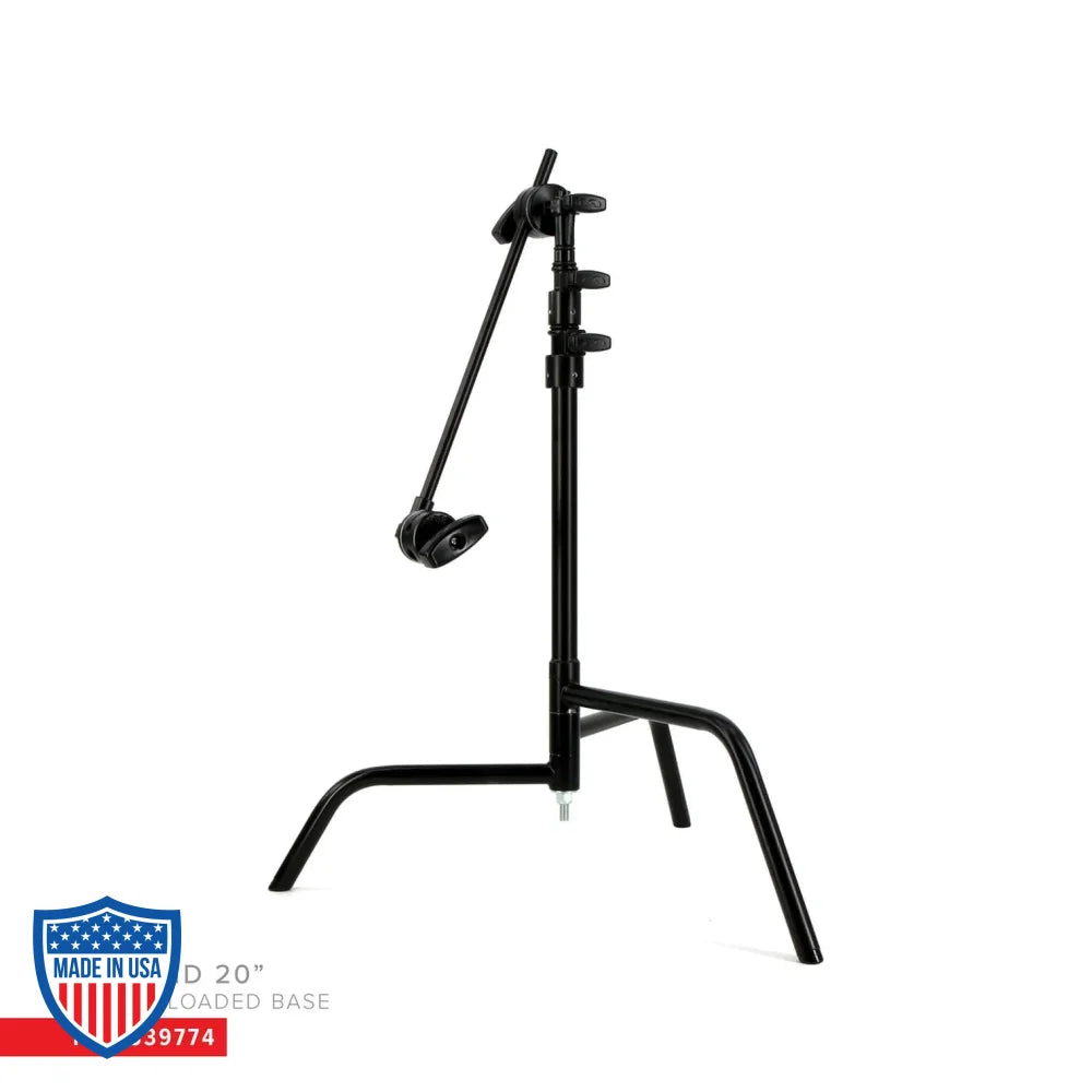 Matthews 20’’ C-Stand With Spring Loaded Base Grip Head & Arm Black