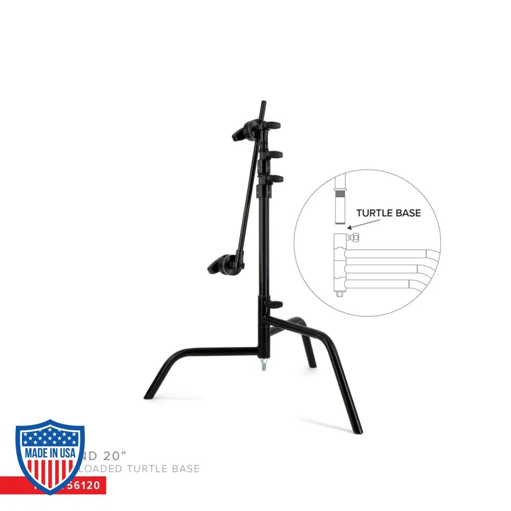 Matthews 20’’ C + Stand With Turtle Base Grip Head & Arm Black