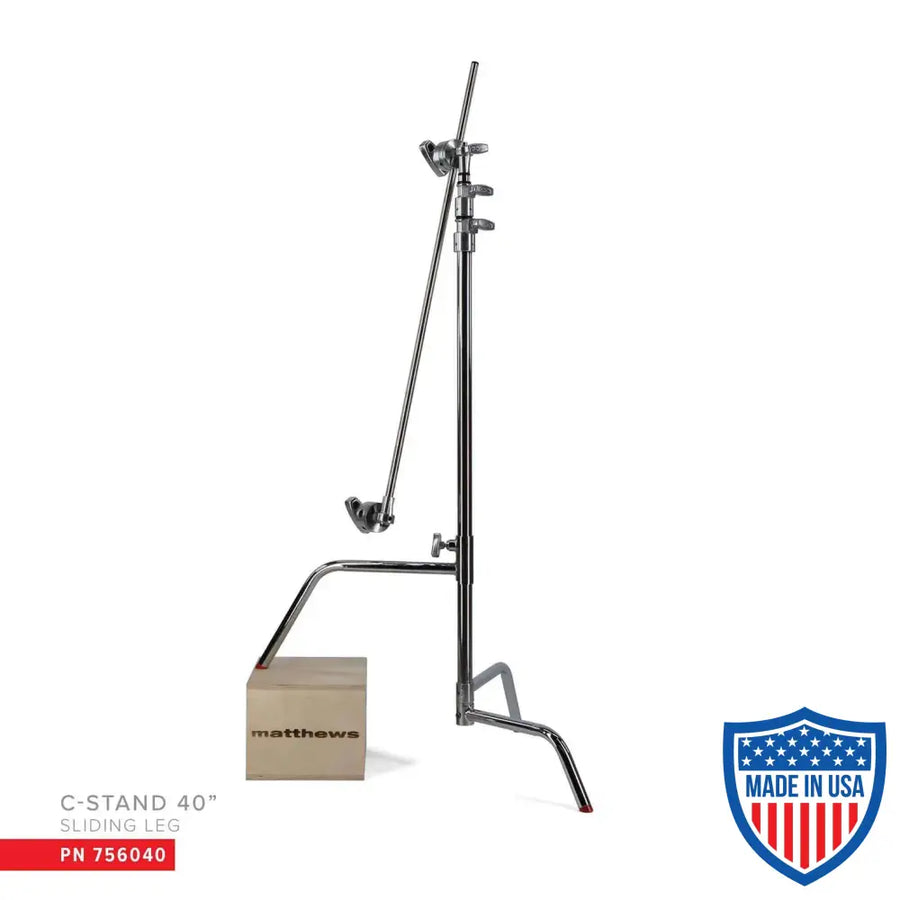 Matthews 40’’ C-Stand With Sliding Leg Base Grip Head & Arm