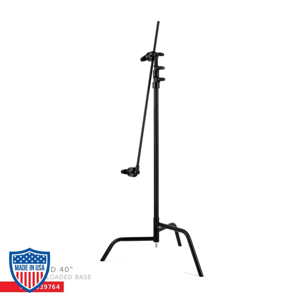 Matthews 40’’ C-Stand With Spring Loaded Base Grip Head & Arm Black