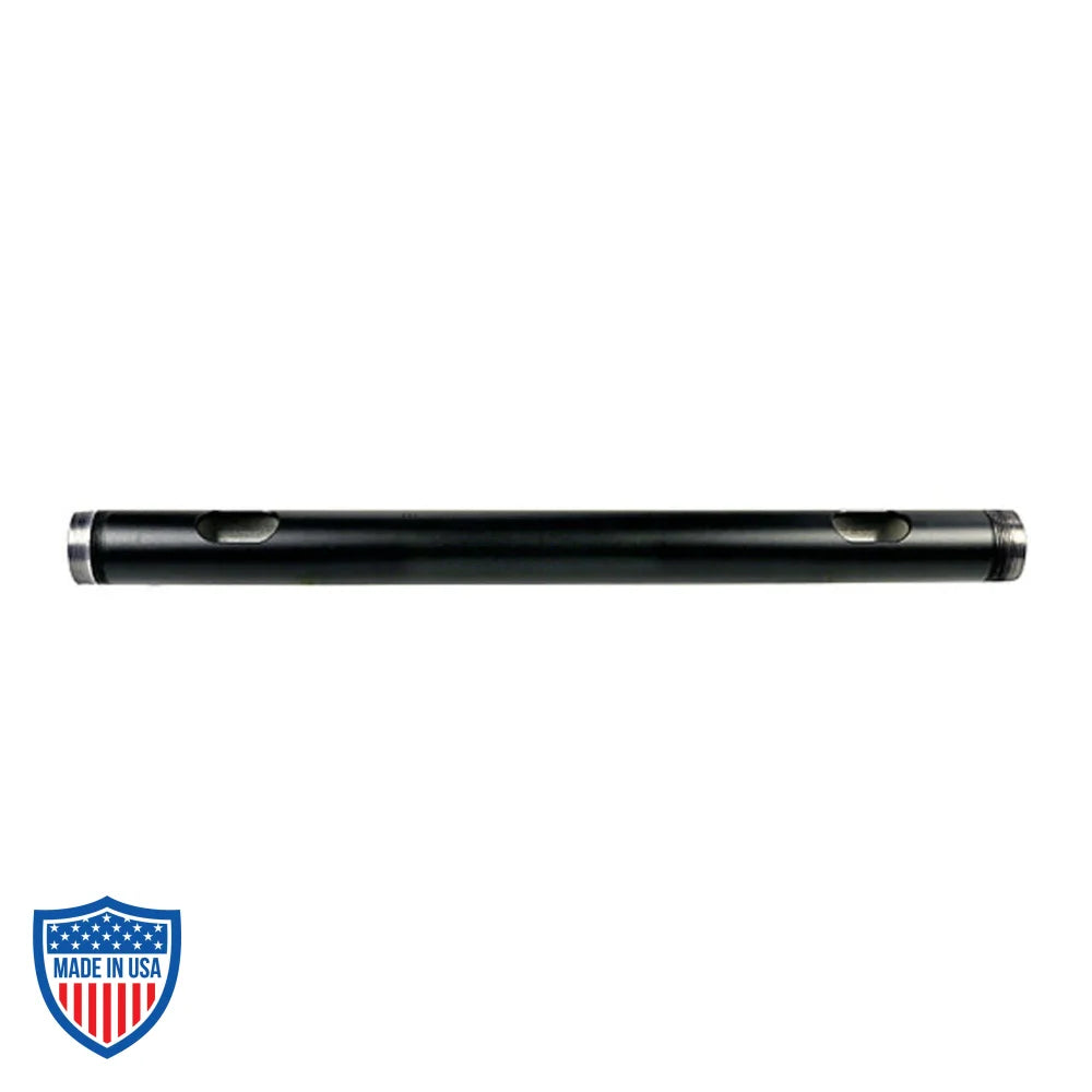 Mega-Cable Runner 1.5 aluminum pipe with CNC machined openings for mounting projectors, monitors, speakers, film grip, and rigging needs