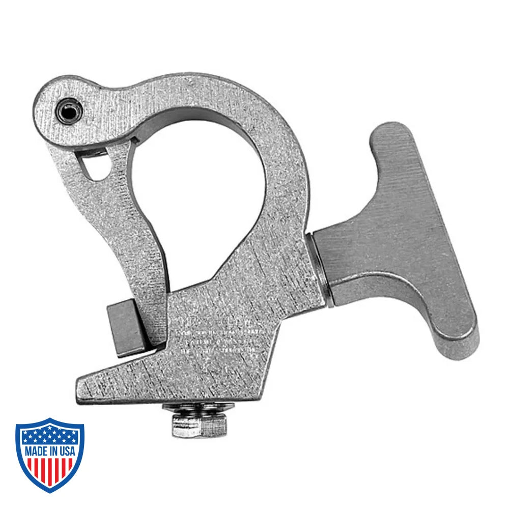 Mega-Claw truss clamp for film grip rigging - easy one-man hang for intelligent lighting fixtures.
