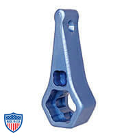 Mega-Combo Wrench (MCM) for film grip and rigging, 2-3/4" long, fits hex and square head bolts, blue, pocket-sized, keychain friendly.