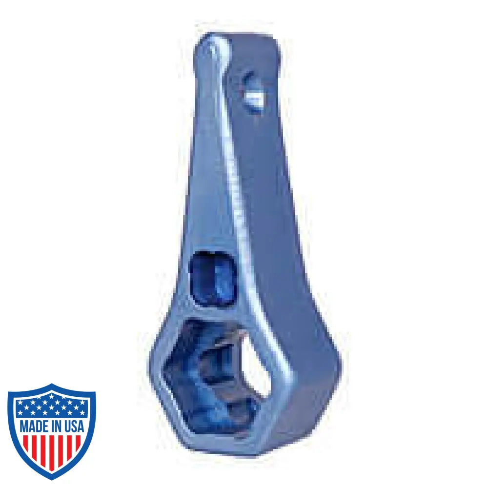 Mega-Combo Wrench (MCM) for film grip and rigging, 2-3/4" long, fits hex and square head bolts, blue, pocket-sized, keychain friendly.