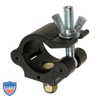 Durable Mega-Coupler with solid wing nut tabs for film grip and rigging applications. Secure fastening for 1.66" OD to 2" OD truss tubes.